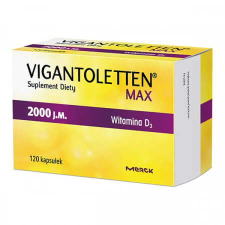 Vigantoletten Max witamina D3 2000j.m. 120 kapsułek (data