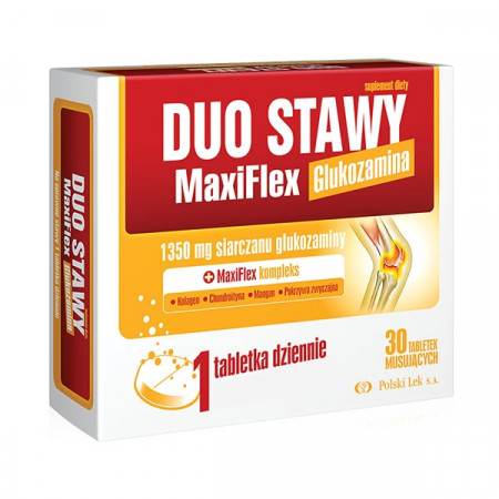 Duo Stawy MaxiFlex 1350 mg kolagen 30 tabletek musujacych