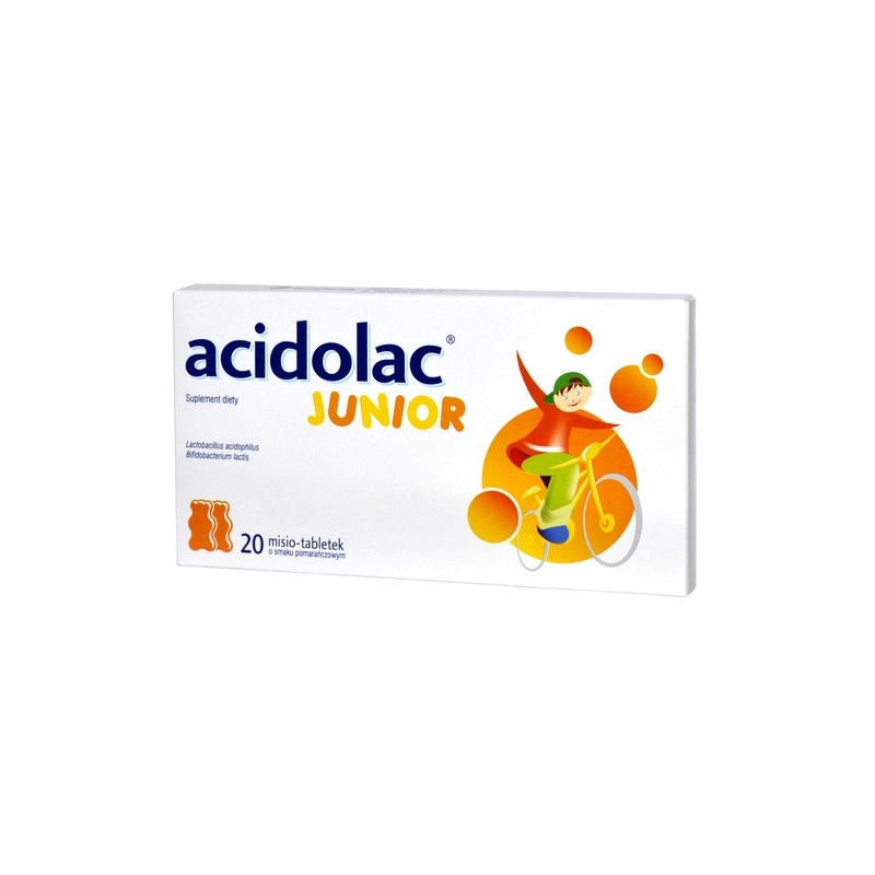 Acidolac Junior o sm.pomarańczowym 20tabl.
