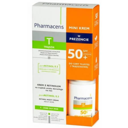 PHARMACERIS T+S Zestaw Krem Retinol + mini