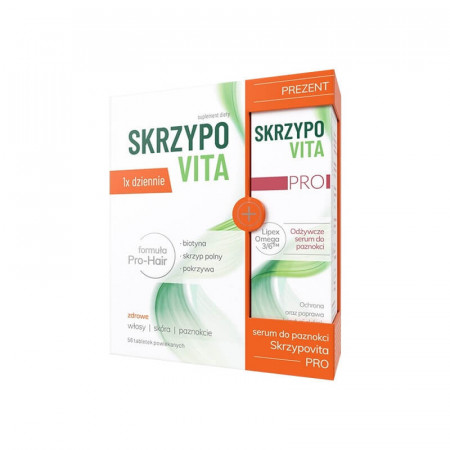 Skrzypovita 1xdziennie+ serum d/paznokci 56tabl+7ml