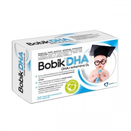 BOBIK DHA + witamina D3 30 kapsułek twist-off